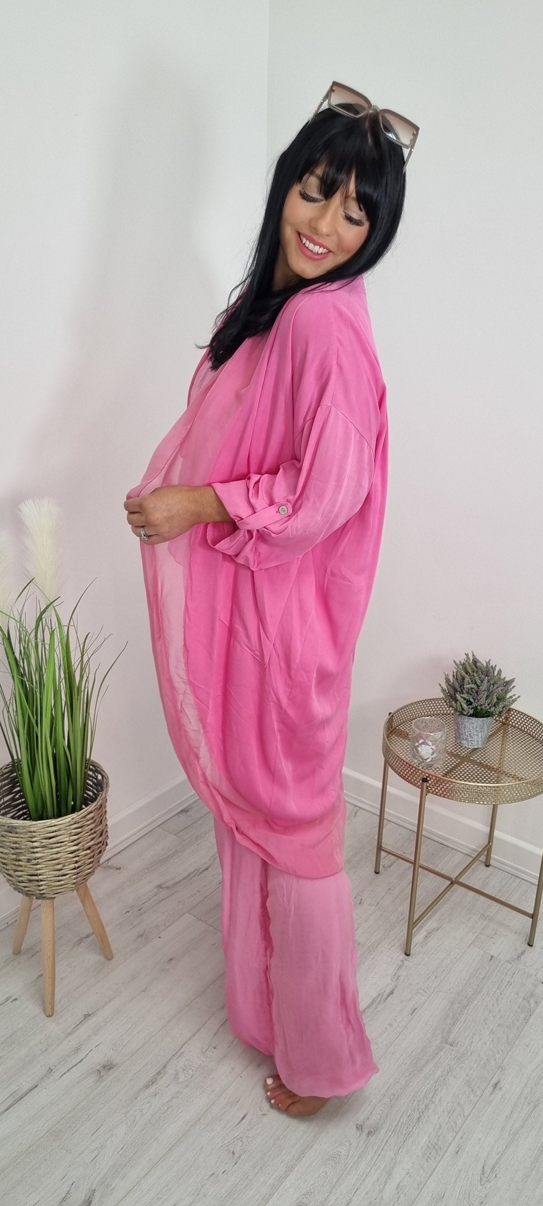 Portofino Longline Silk Trim Jacket - ( Choose your colour )