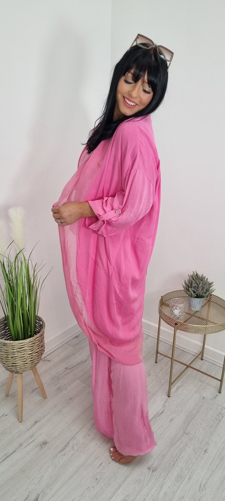 Portofino Longline Silk Trim Jacket - ( Choose your colour )