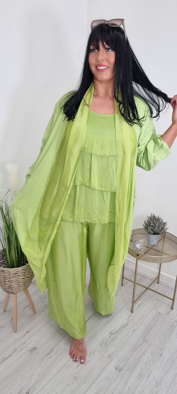 Portofino Longline Silk Trim Jacket - ( Choose your colour )