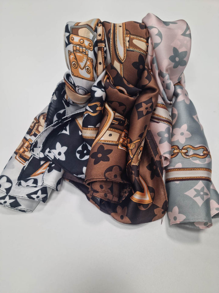 Louis Neckerchief, Hair Tie, Bag Tie - Black/White