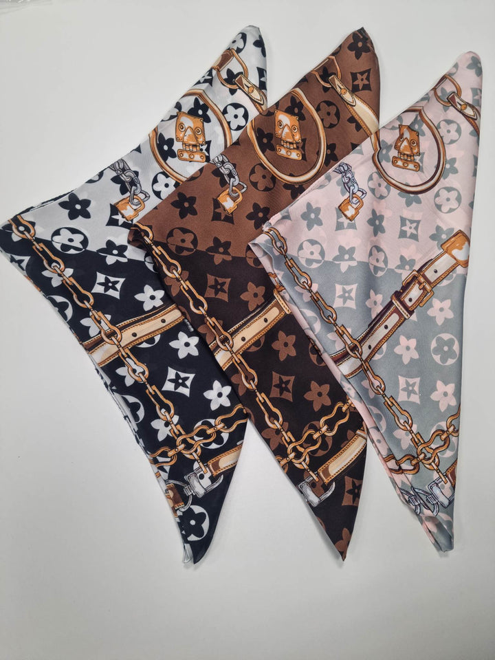 Louis Neckerchief, Hair Tie, Bag Tie - Black/White