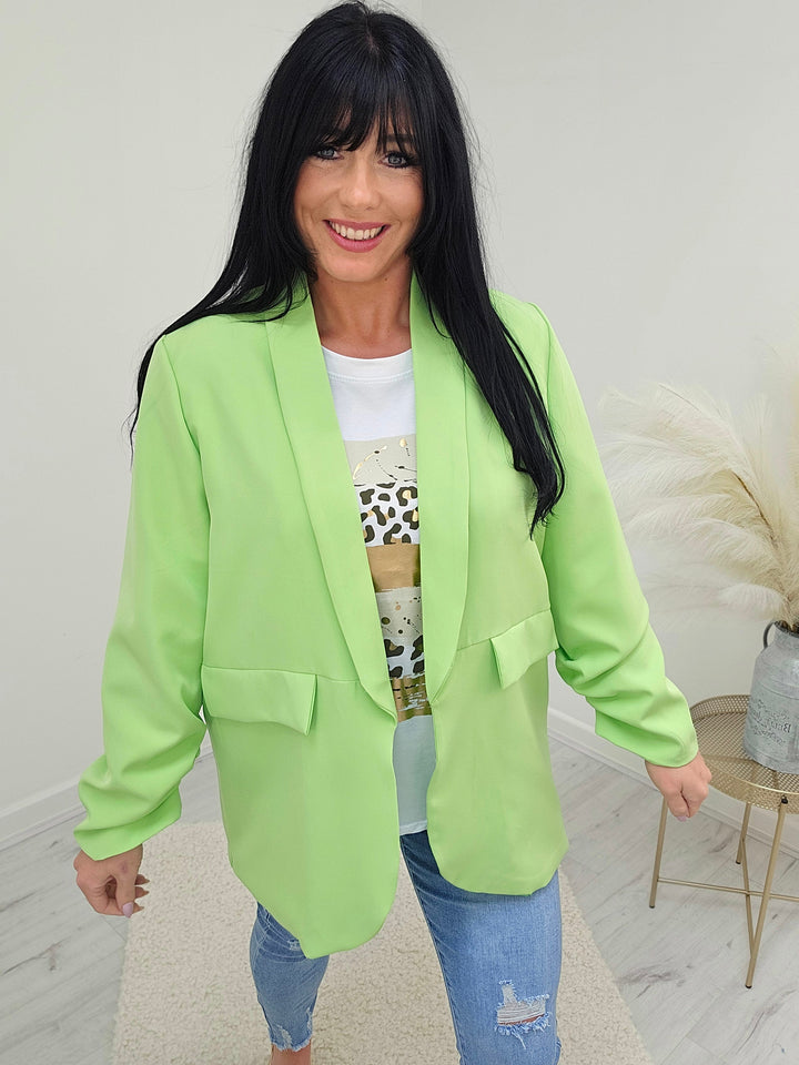 SUSIE Blazer with Ruched Sleeves (choose your Colour) - (fits Sizes 14/16 up to Size 18)