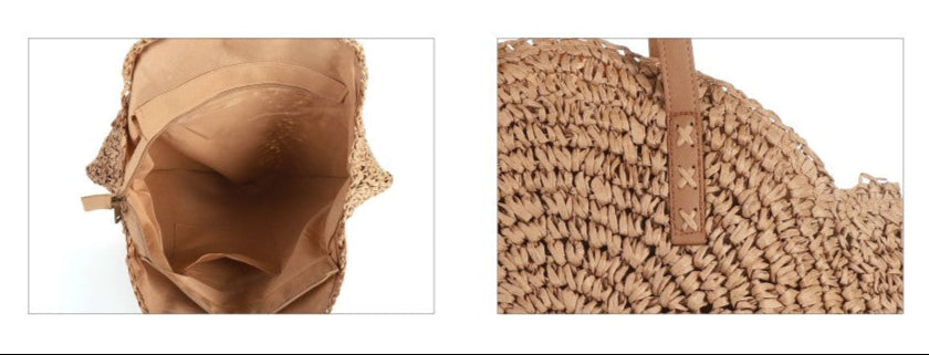 Crochet Raffia Beach Bag - (choose your Colour)