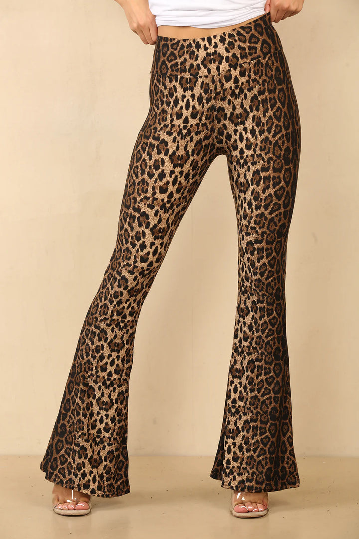 Lizzy Leopard Flared Leggings (Soft Touch) - (choose your Size)
