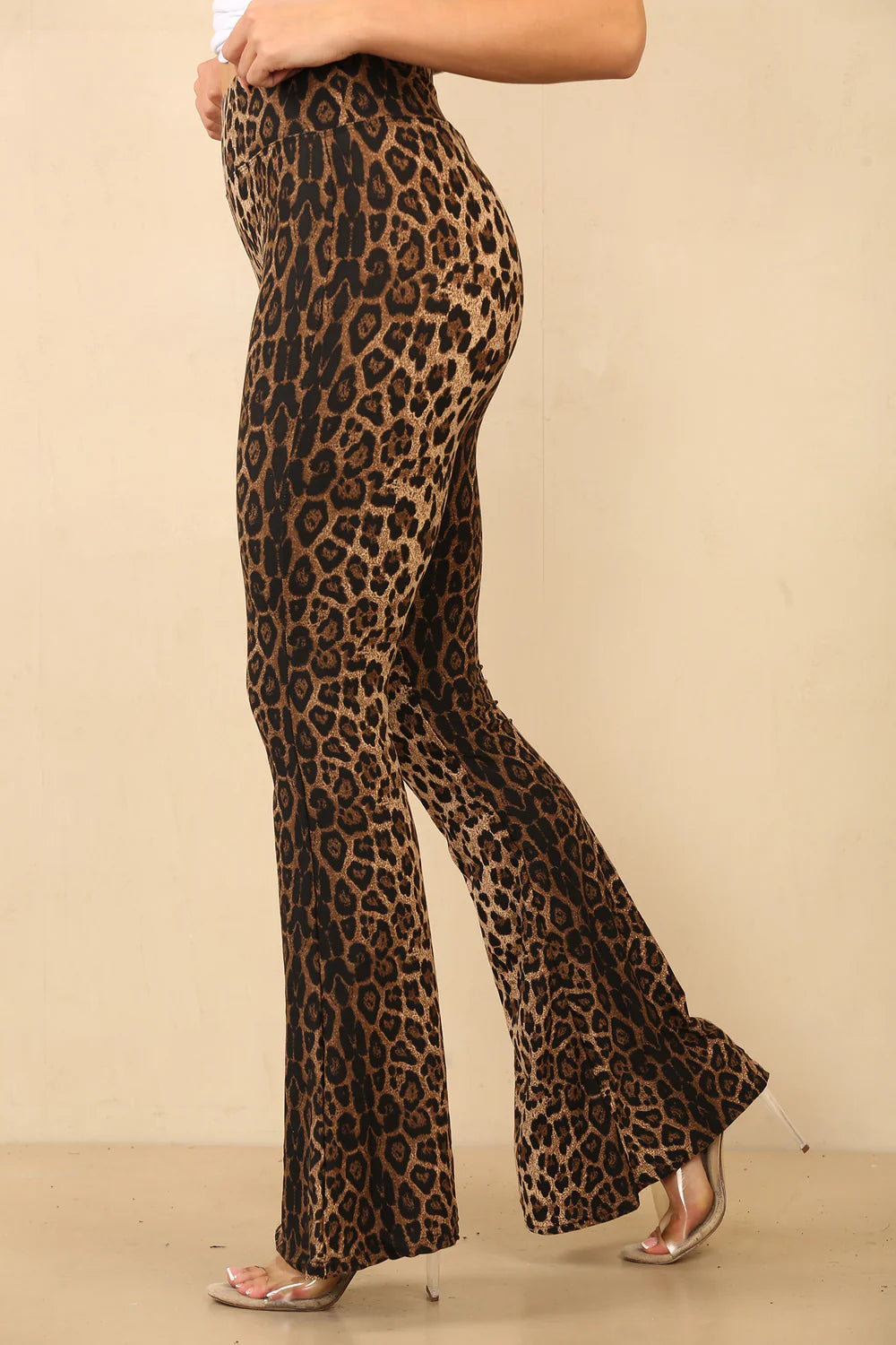 Lizzy Leopard Flared Leggings (Soft Touch) - (choose your Size)