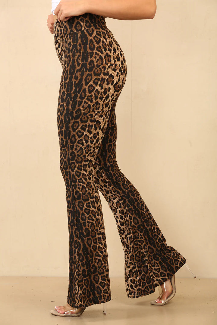 Lizzy Leopard Flared Leggings (Soft Touch) - (choose your Size)