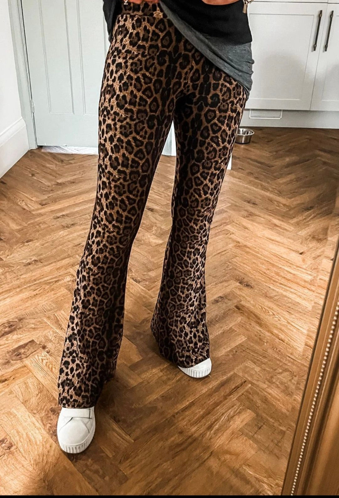 Lizzy Leopard Flared Leggings (Soft Touch) - (choose your Size)