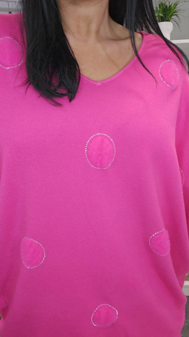 Oslo Oversized Crystal Jumper - (choose your Colour)