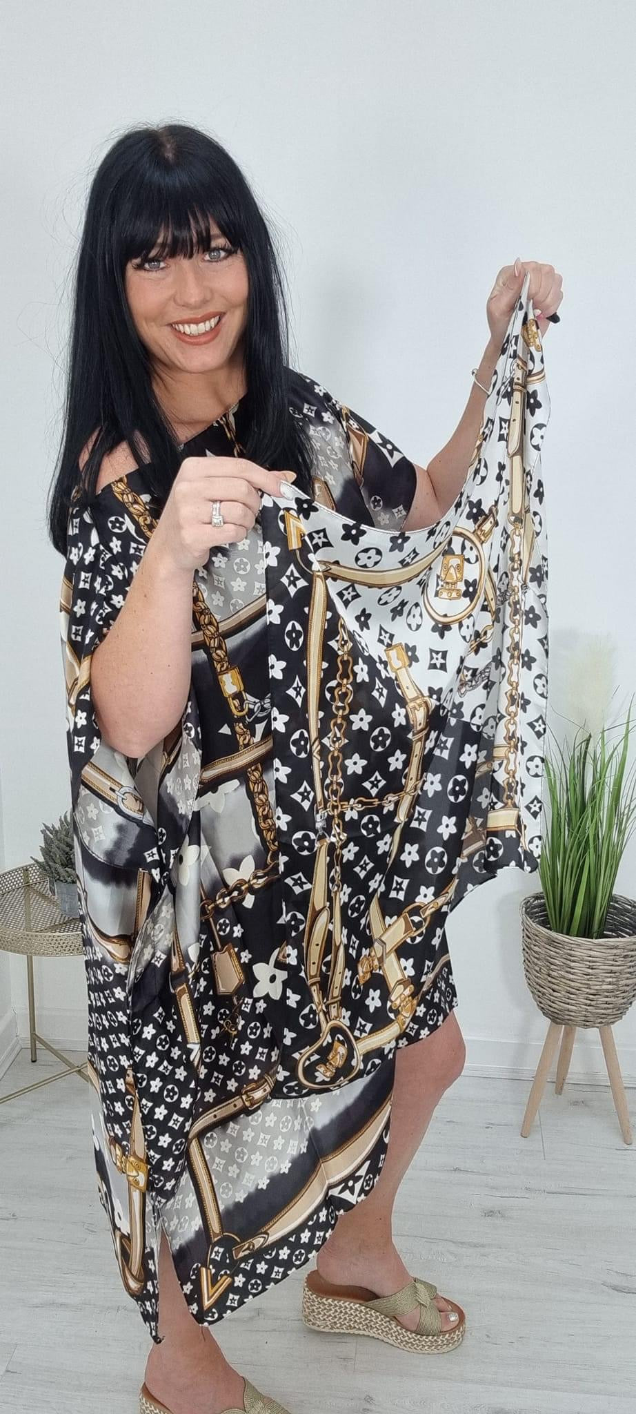 Louis Neckerchief, Hair Tie, Bag Tie - Black/White