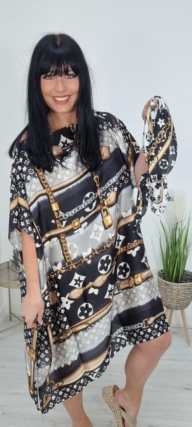 Louis Neckerchief, Hair Tie, Bag Tie - Black/White