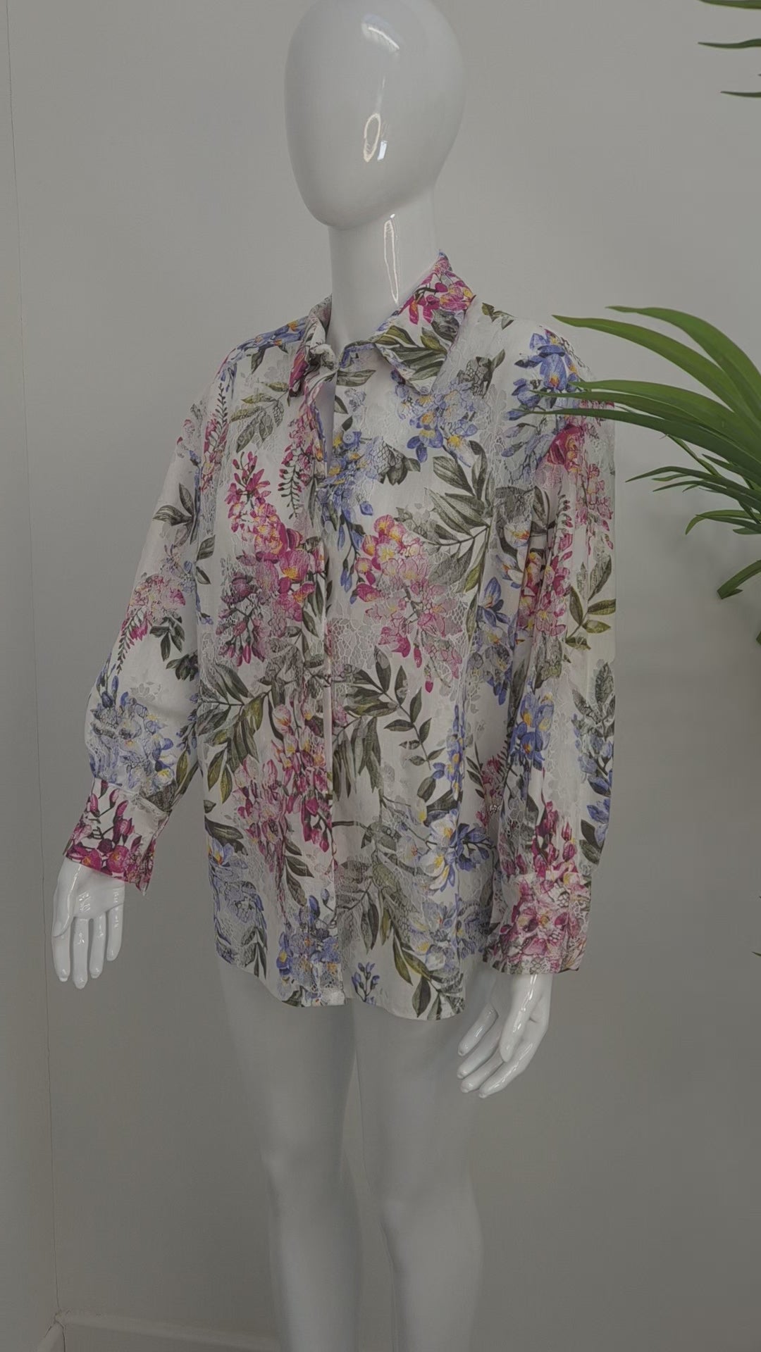 Georgina Floral Lace Blouse (Oversized)