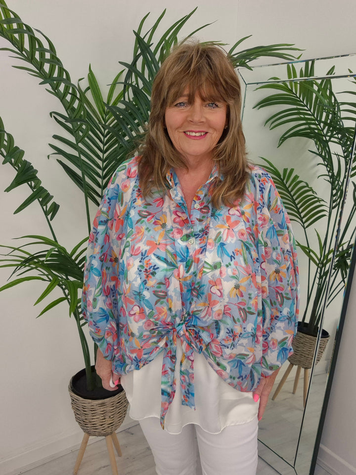 Chelsea Floral Oversized Tie Tops - (choose your Design)