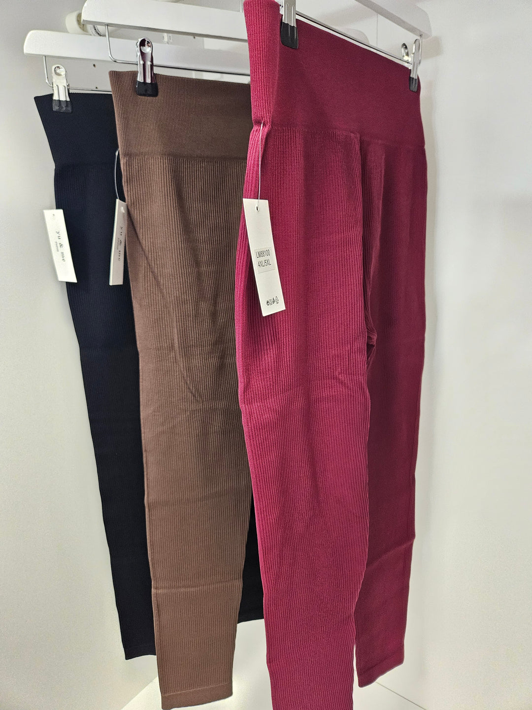 Magic Ribbed Leggings with Control (One Size/Curvy) - (choose your Colour)