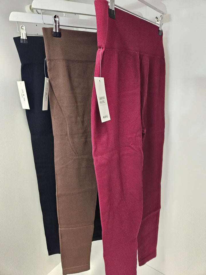 Magic Ribbed Leggings with Control (One Size/Curvy) - (choose your Colour)
