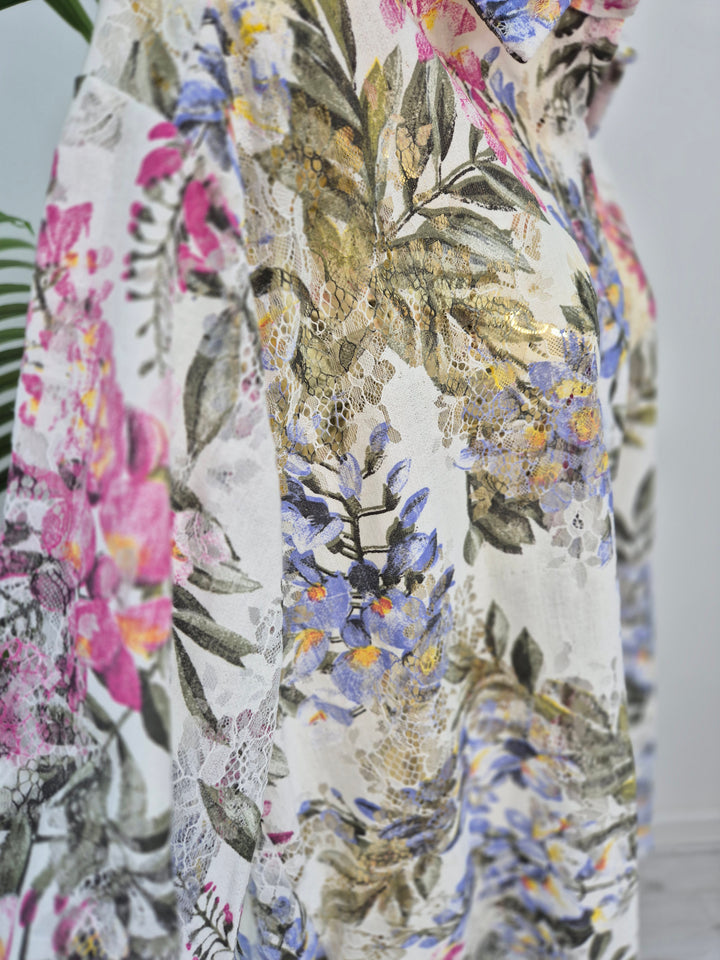 Georgina Floral Lace Blouse (Oversized)