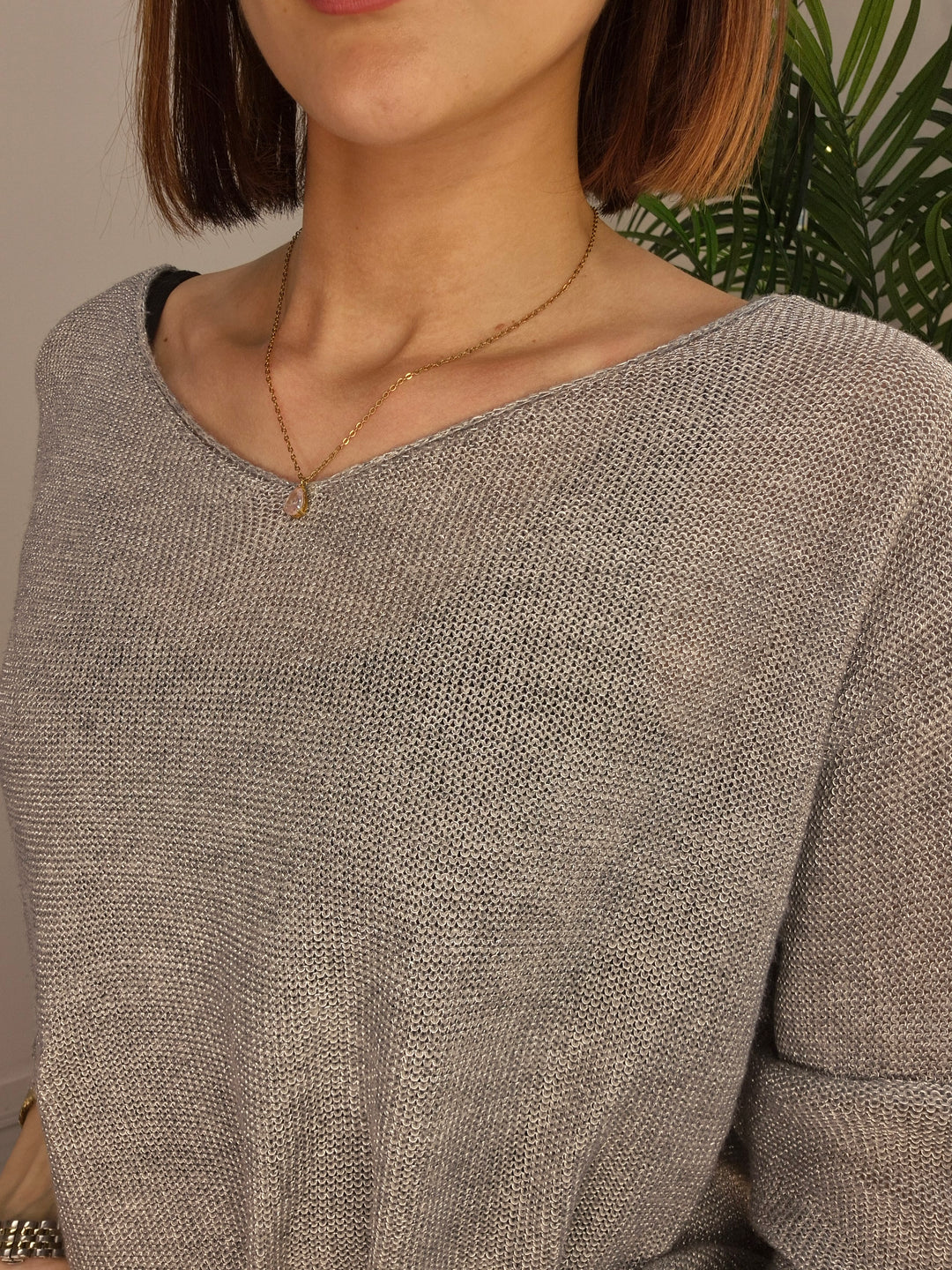 Alana Metallic Hi Lo Top (choose your Colour)