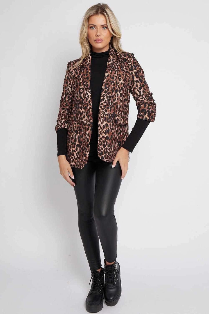 Kiara Blazer with Ruched Sleeve - (choose your Size)