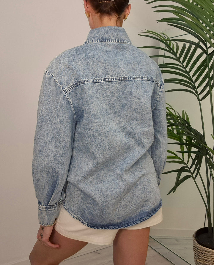 Pearly Diva Denim Shirt/Shacket (choose your Size)