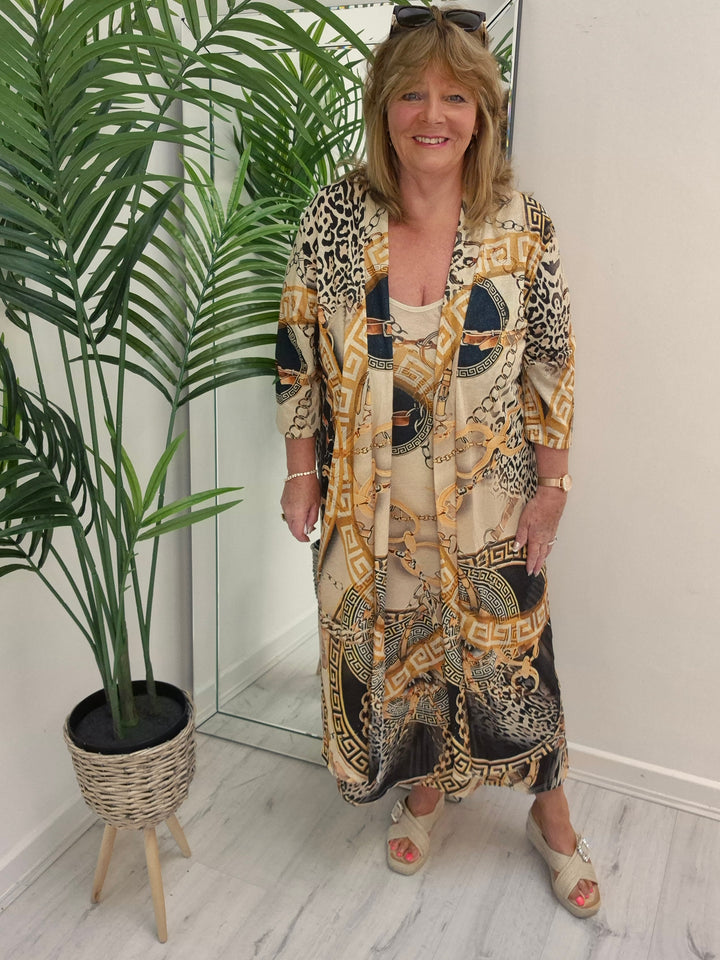 Carla Shimmer in Chain Link (choose Dress or Kimono)