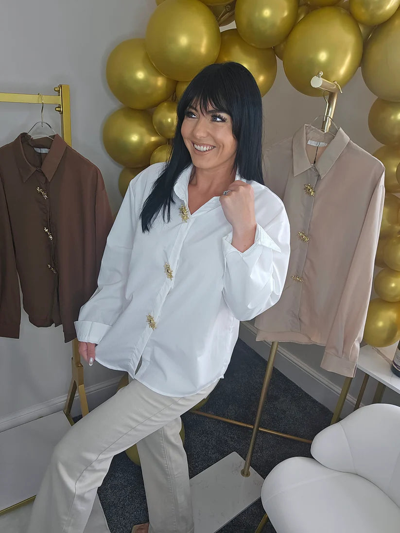 Sun Blouse (choose your Size) - Mocha