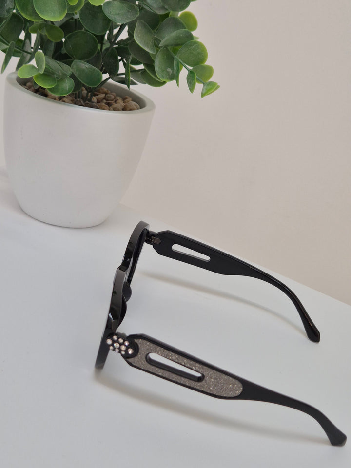 Sunglasses  - Black with Crystals & Glitter