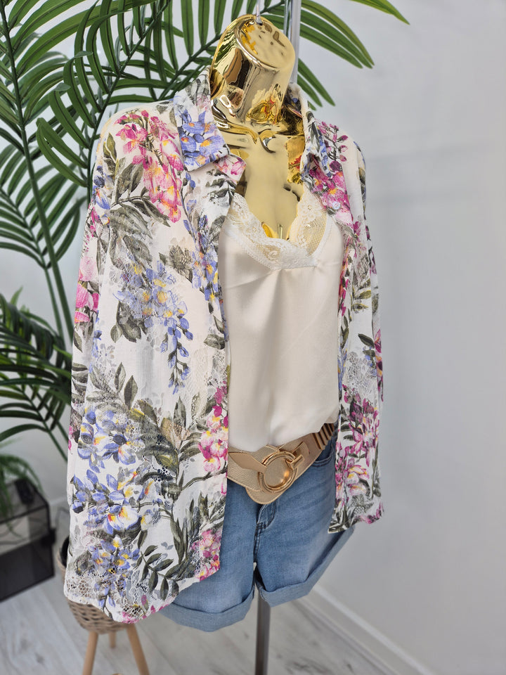 Georgina Floral Lace Blouse (Oversized)