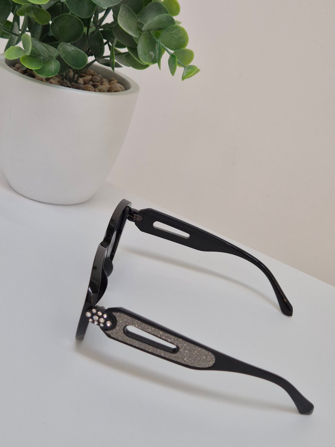 Sunglasses  - Black with Crystals & Glitter