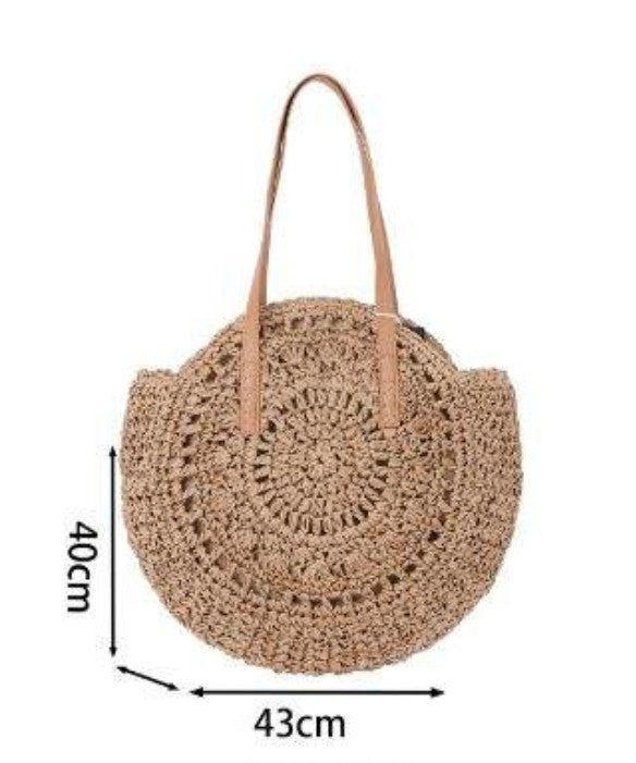 Crochet Raffia Beach Bag - (choose your Colour)