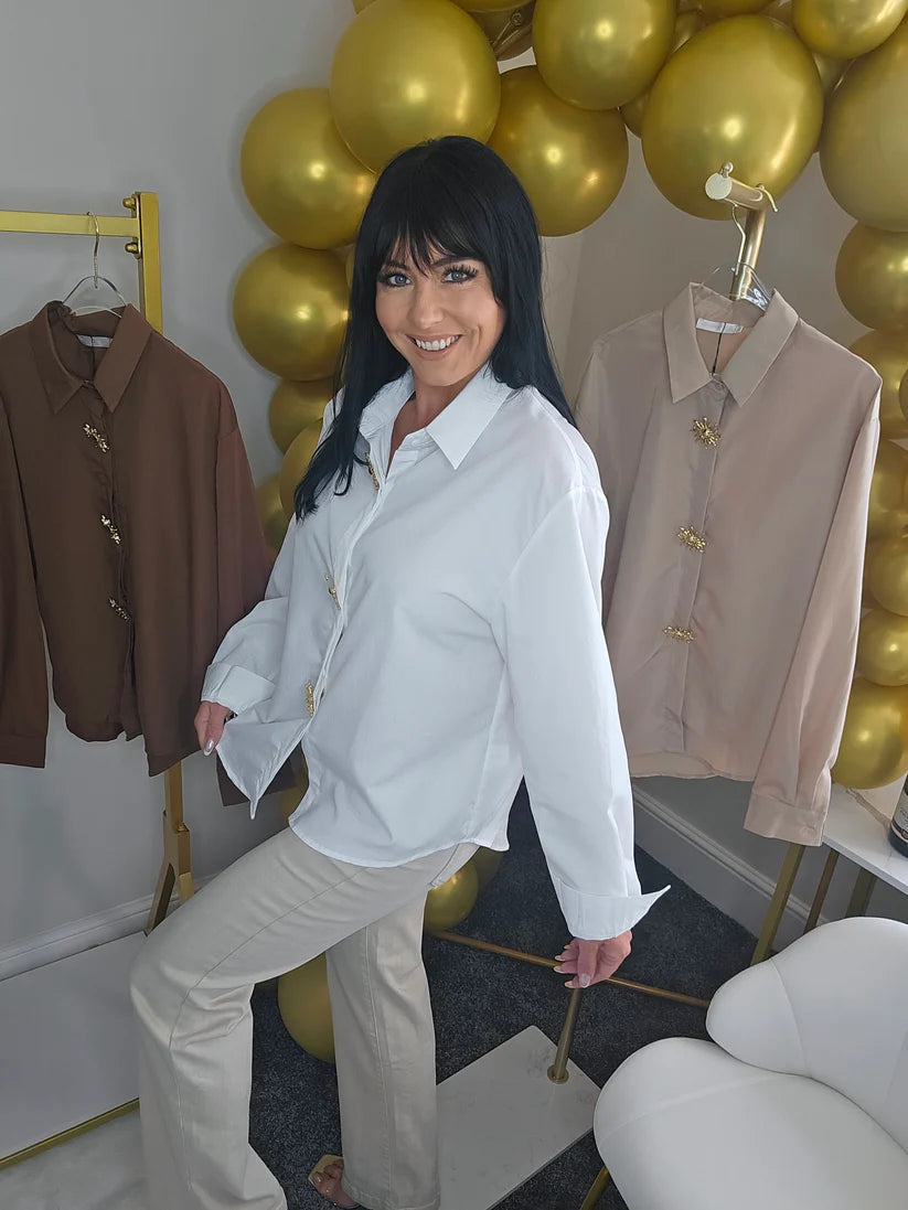 Sun Blouse (choose your Size) - Mocha