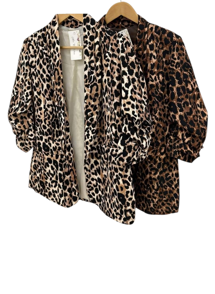 Kiara Blazer with Ruched Sleeve - (choose your Size)