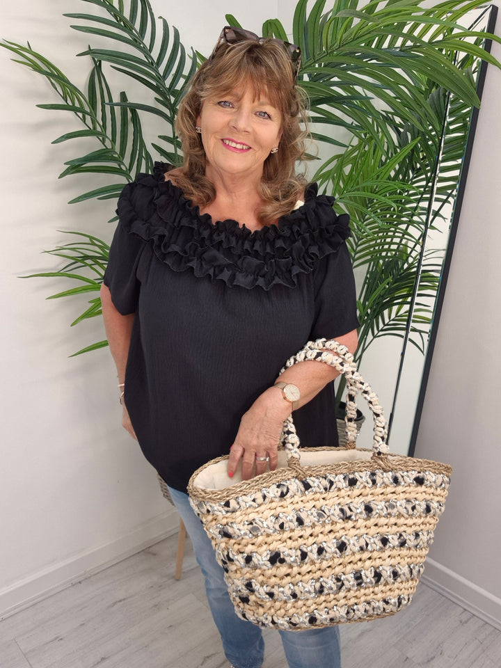 Bella Bardot Top - (choose your Colour) - (Curvy)