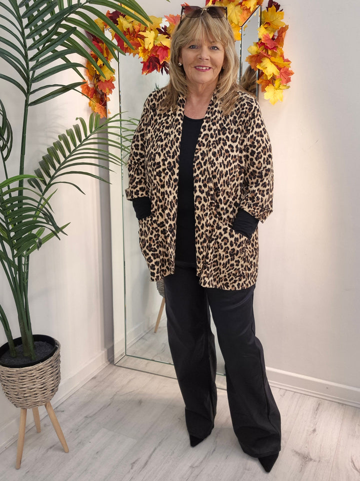 Zelda Leopard Print (choose Jacket or Trousers)-  (One Size/Curvy - fitting from Size 16/18 to Size 20/22)