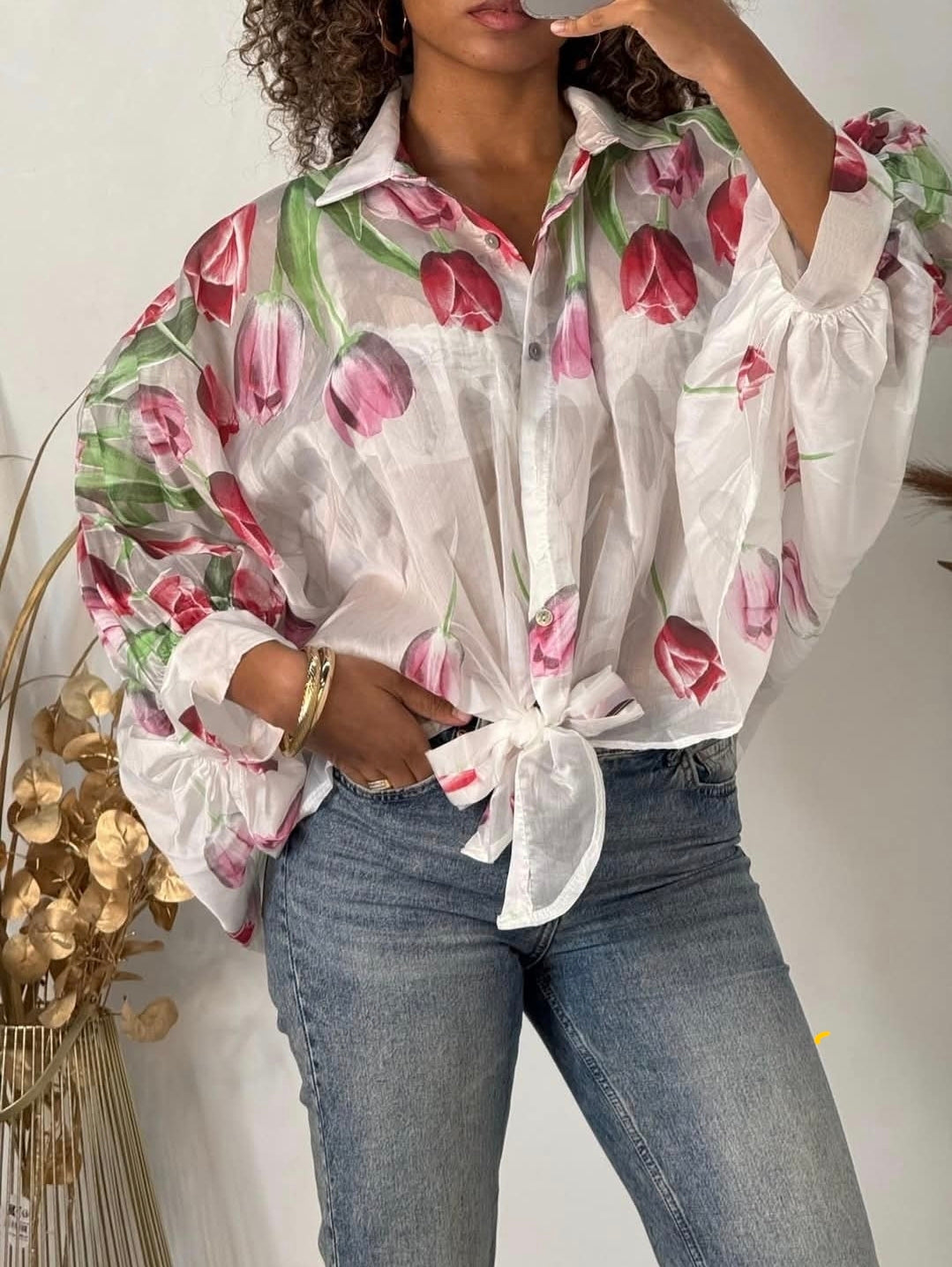 Chelsea Floral Oversized Tie Tops - (choose your Design)