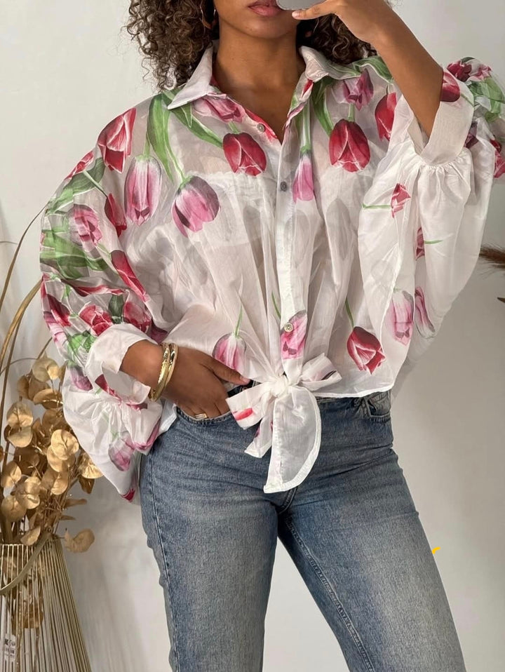 Chelsea Floral Oversized Tie Tops - (choose your Design)