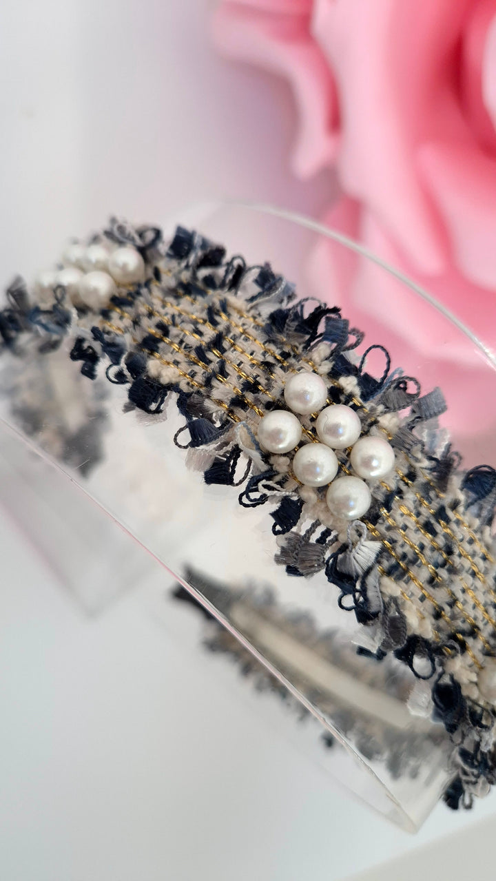 Boucle Headbands with Pearls - (choose your Colour)