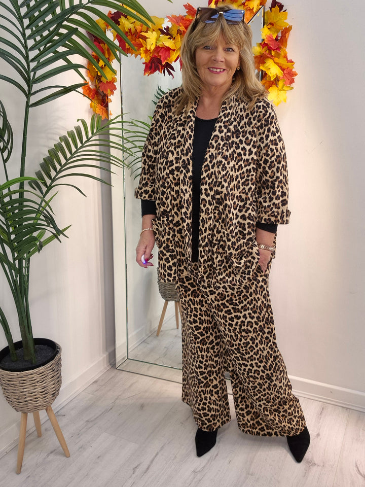 Zelda Leopard Print (choose Jacket or Trousers)-  (One Size/Curvy - fitting from Size 16/18 to Size 20/22)