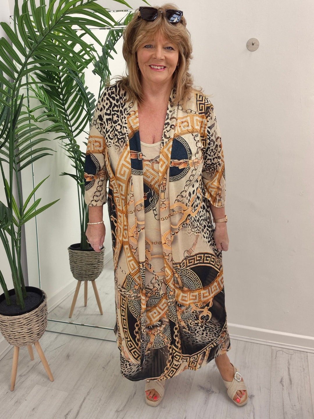 Carla Shimmer in Chain Link (choose Dress or Kimono)