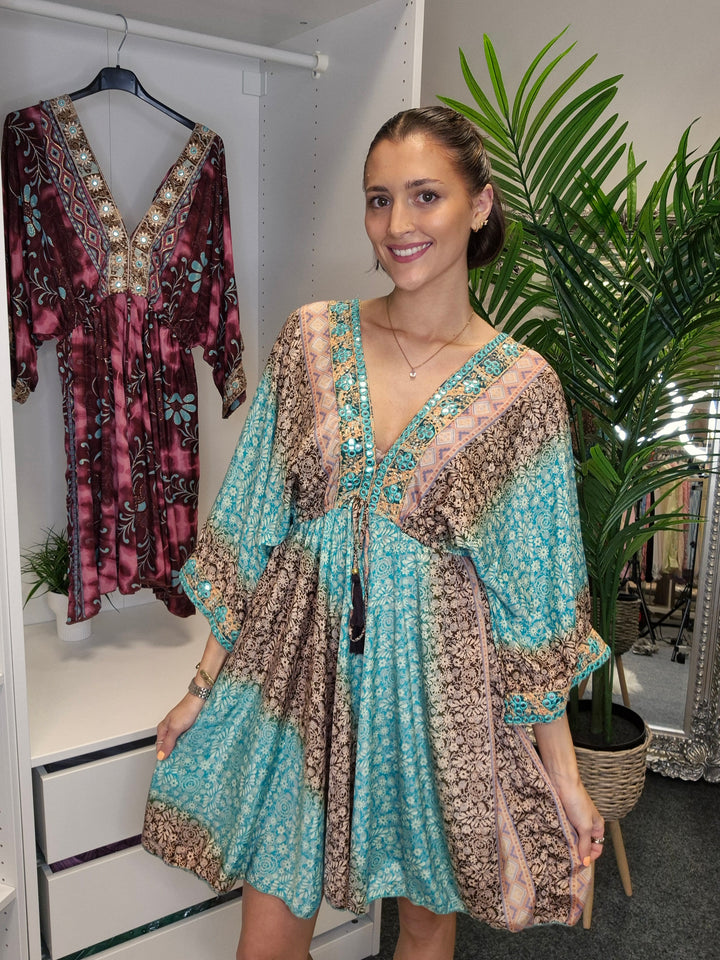 Boho Kimono Dress - (choose your Colour)