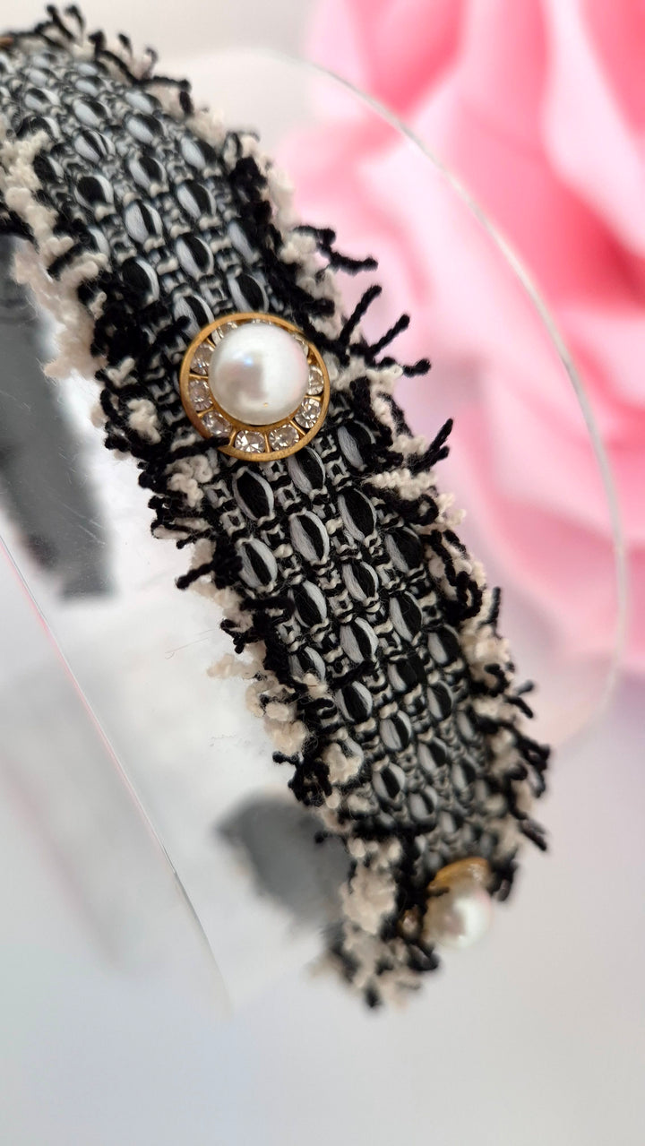 Boucle Headbands with Pearls - (choose your Colour)