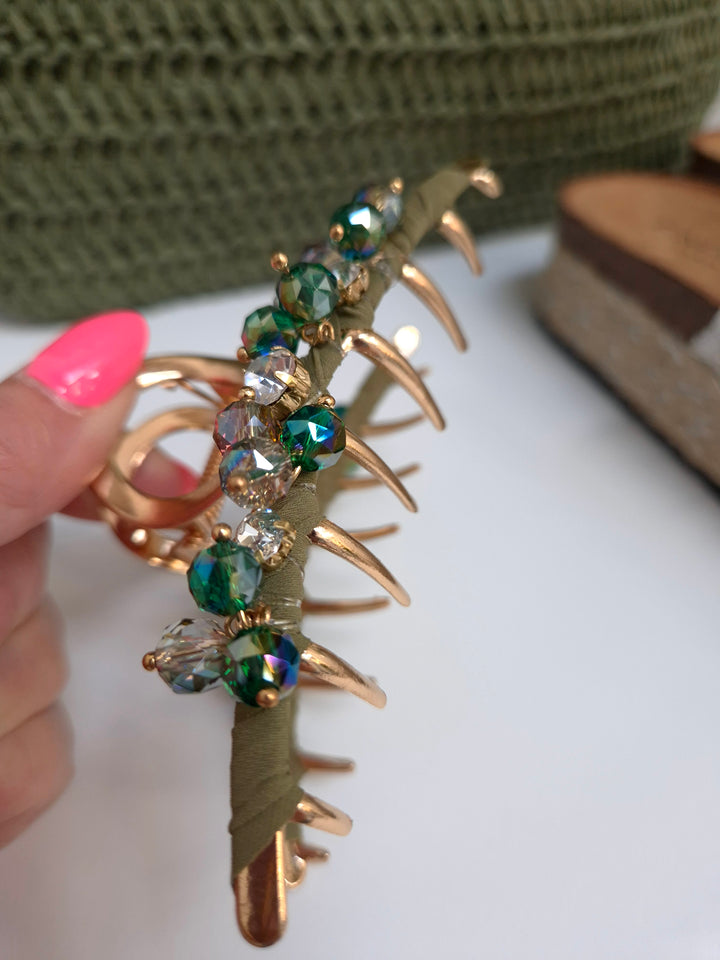 Crystal Beaded Hair Clip (choose your Colour)