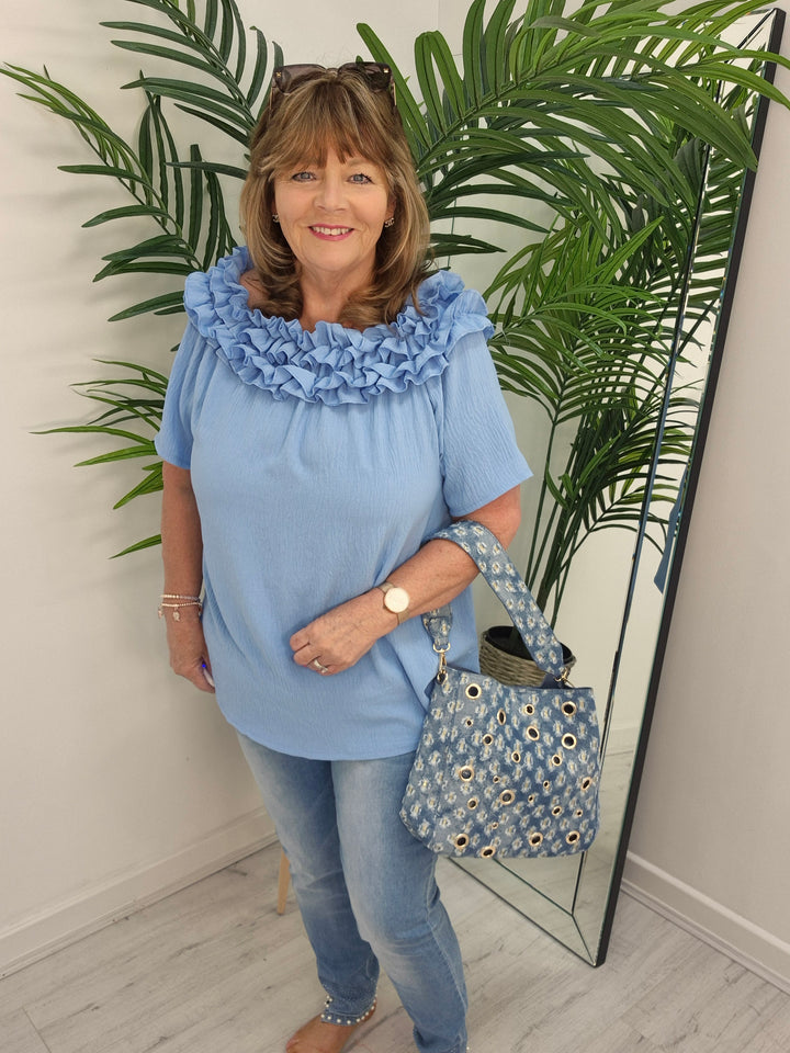 Bella Bardot Top - (choose your Colour) - (Curvy)