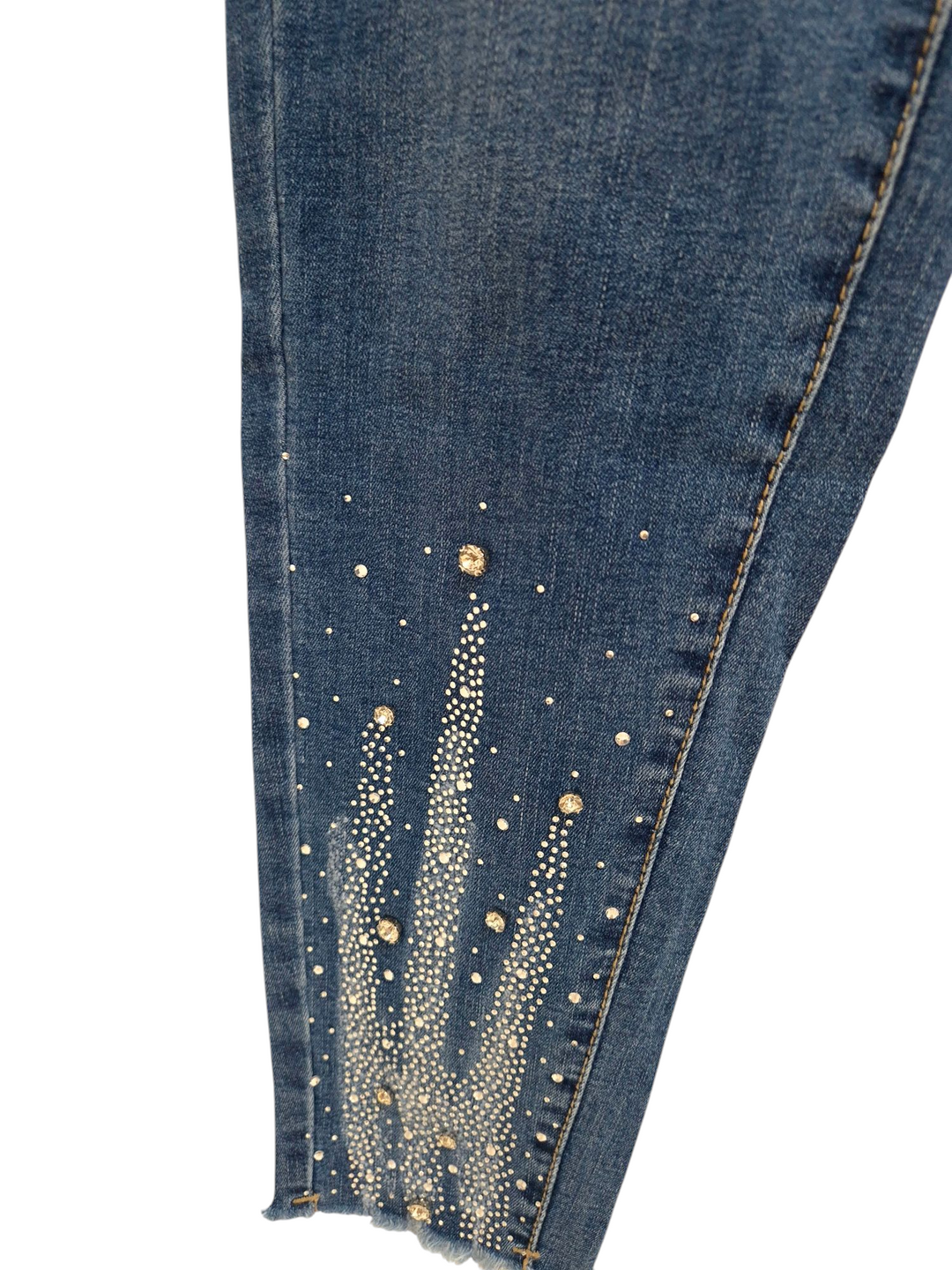 Crystal & Diamante Ankle Grazer Jeans - (choose your Size)