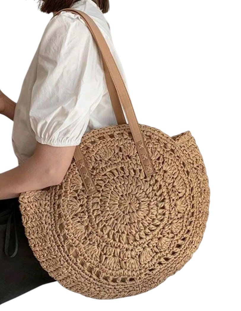 Crochet Raffia Beach Bag - (choose your Colour)