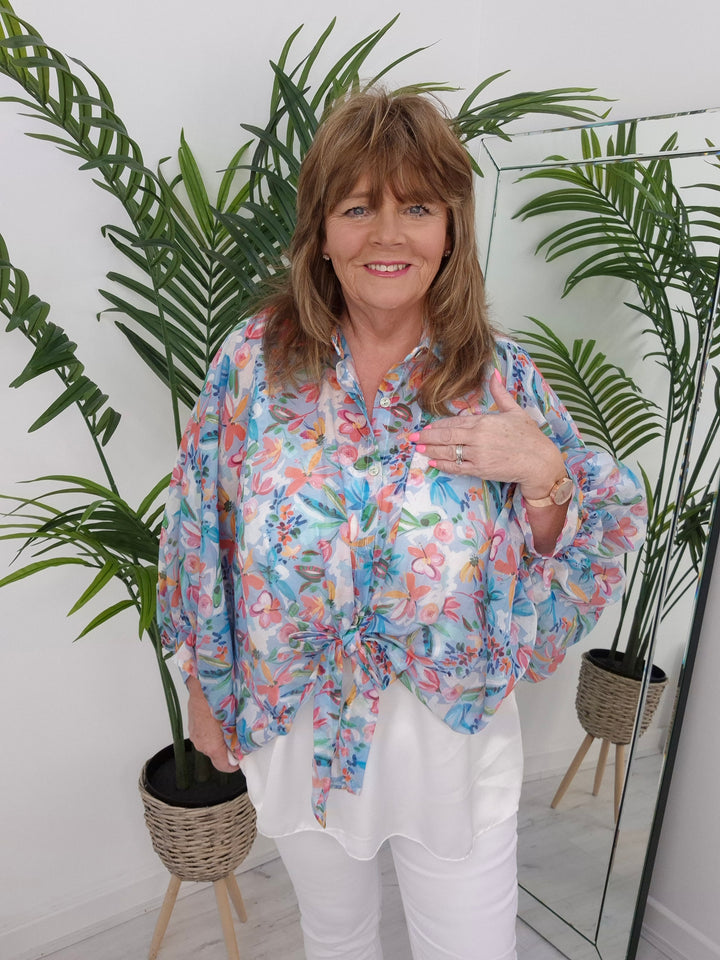 Chelsea Floral Oversized Tie Tops - (choose your Design)