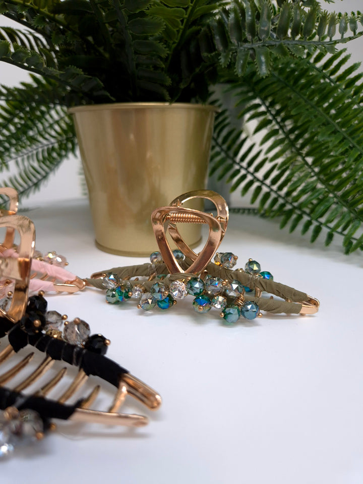 Crystal Beaded Hair Clip (choose your Colour)