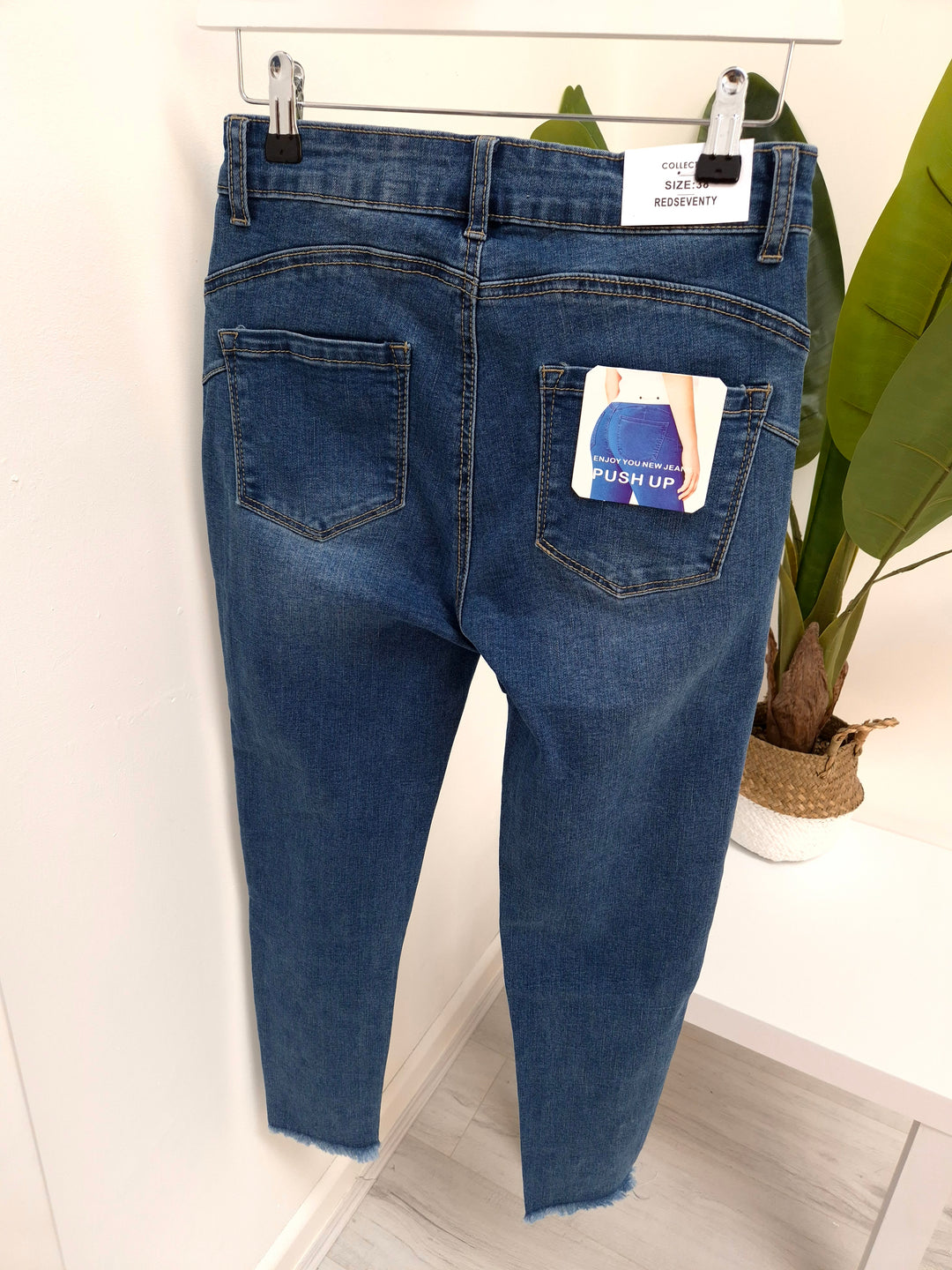 Crystal & Diamante Ankle Grazer Jeans - (choose your Size)