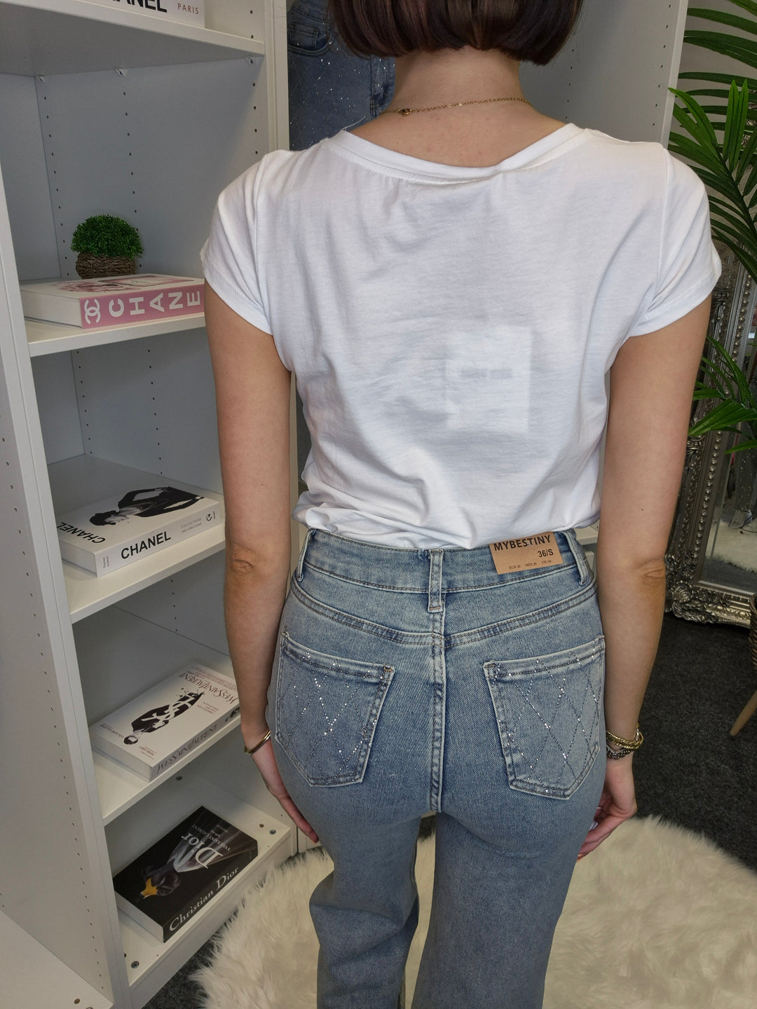 Kelly Diamante/Crystal Jeans - Stonewashed (choose your Size)