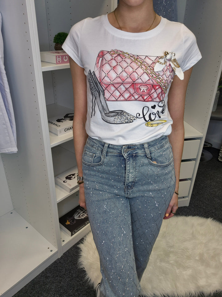CoCo Tee Shirt - White (Petite Size)