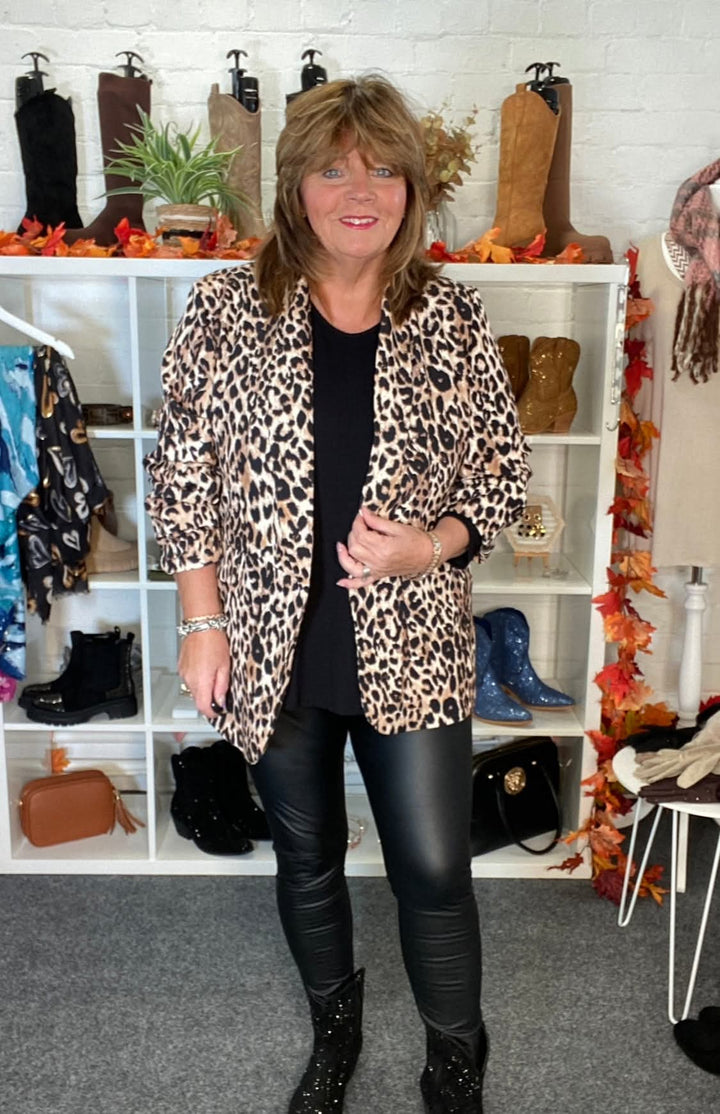 Kiara Blazer with Ruched Sleeve - (choose your Size)