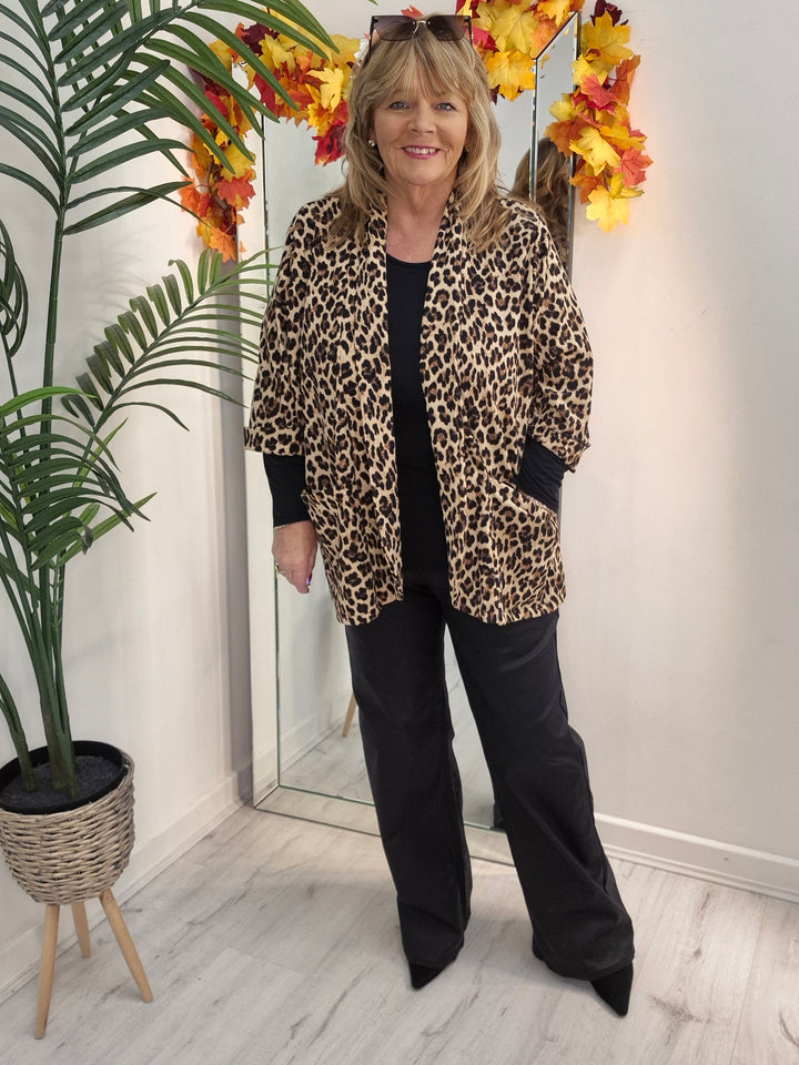 Zelda Leopard Print (choose Jacket or Trousers)-  (One Size/Curvy - fitting from Size 16/18 to Size 20/22)